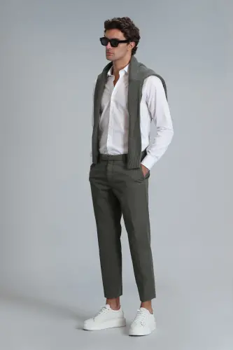 Plus Smart Men's Chino Pants Slim Fit Green - 3