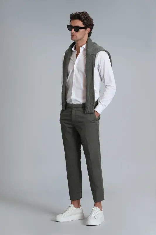 Plus Smart Men's Chino Pants Slim Fit Green - 3