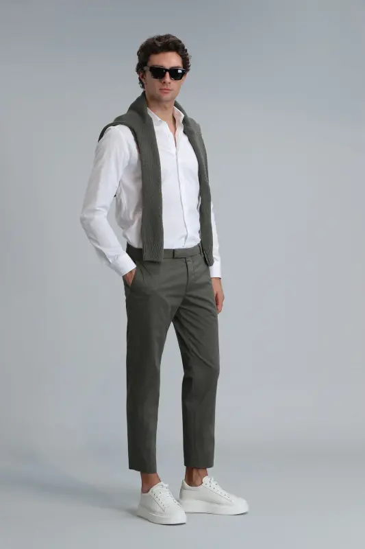 Plus Smart Men's Chino Pants Slim Fit Green - 4