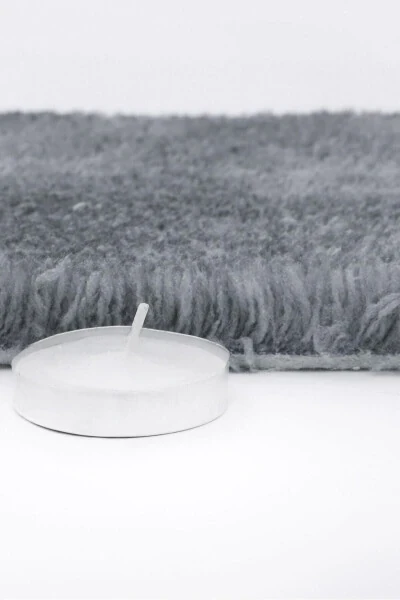 Plush Anthracite Non-Slip Bath Mat Set 2 pcs 50x60 - 100x60 - 3