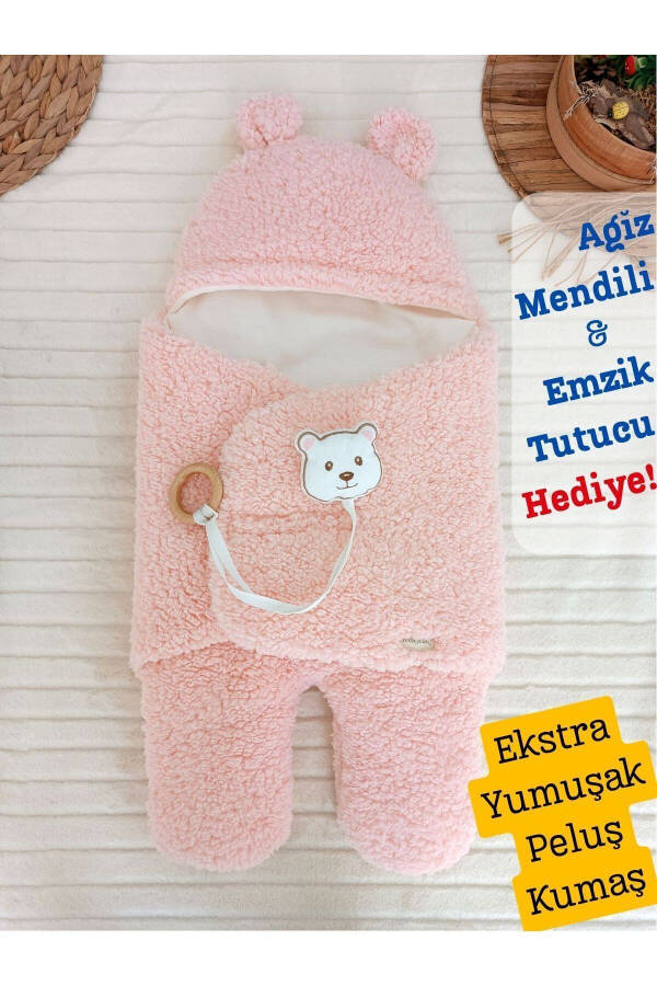 Plush Baby Swaddle Blanket with Toy Sleepsuit for Hospital Discharge Gift Wrapping - 18