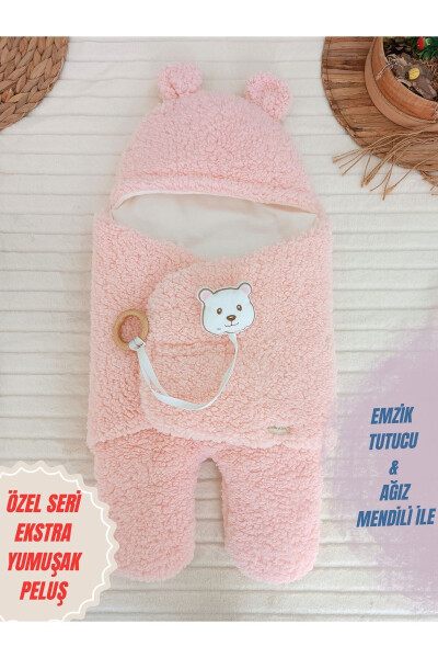 Plush Baby Swaddle Blanket with Toy Sleepsuit for Hospital Discharge Gift Wrapping - 10