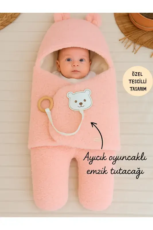 Plush Baby Swaddle Blanket with Toy Sleepsuit for Hospital Discharge Gift Wrapping - TOMUYCUK