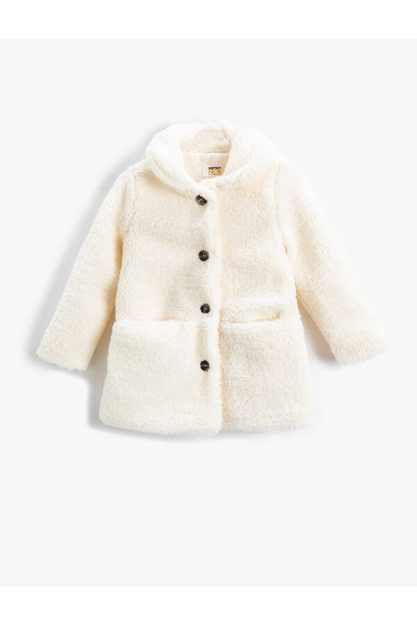 Plush Coat with Buttons - 3