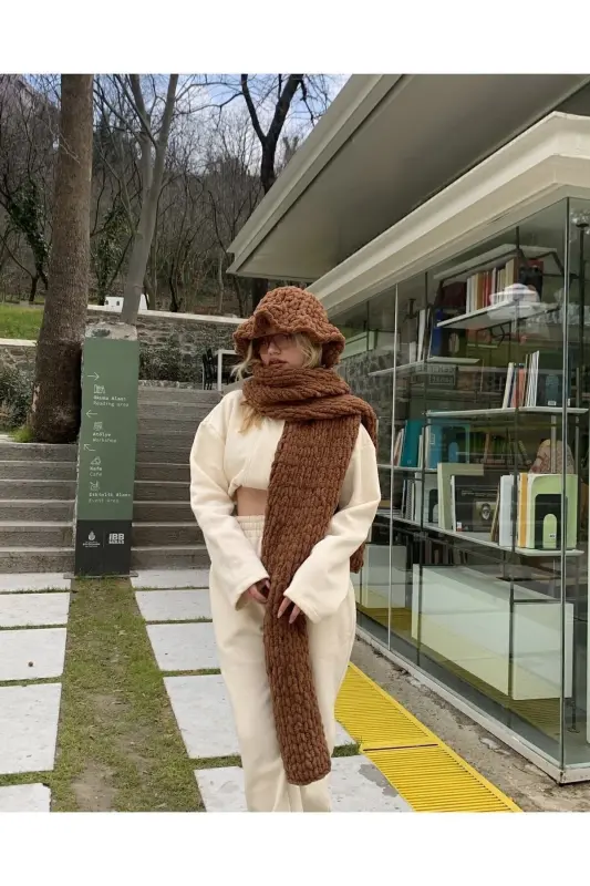 Plush Knit Scarf Shawl - 3