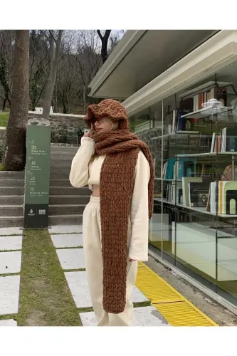 Plush Knit Scarf Shawl - 4