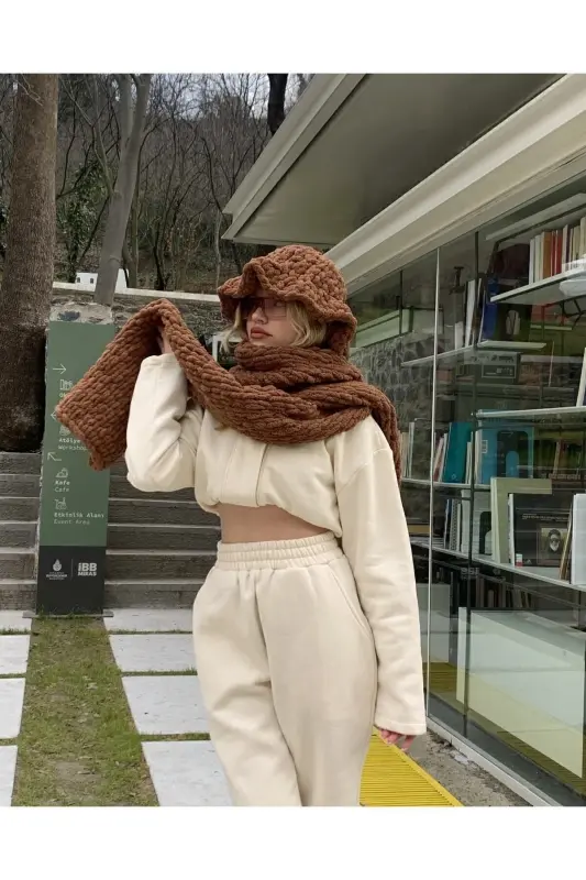 Plush Knit Scarf Shawl - 6