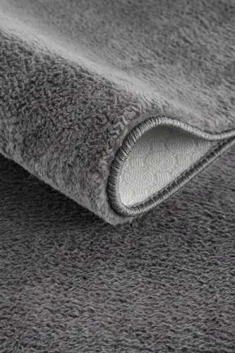 Plush Oval Braided Fringe Non-Slip Base Washable Living Room Kitchen Hallway Carpet Runner Rug ANTHRACITE - Anthracittt6 - 4