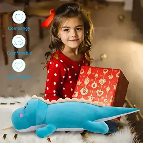 Plush oʻyinchoq yostigʻi, oʻyinchoq hayvonlar qoʻgʻirchogʻi, yumshoq bel orqa yostigʻi katta dinozavrlar yumshoq oʻyinchoq yoqimli yostiqlar, bolalar tugʻilgan kuni, Sevishganlar kuni uchun ajoyib - 2