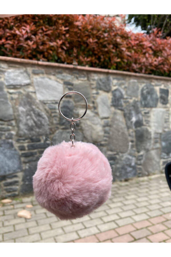 Plush Pompom Keychain Powder - 1