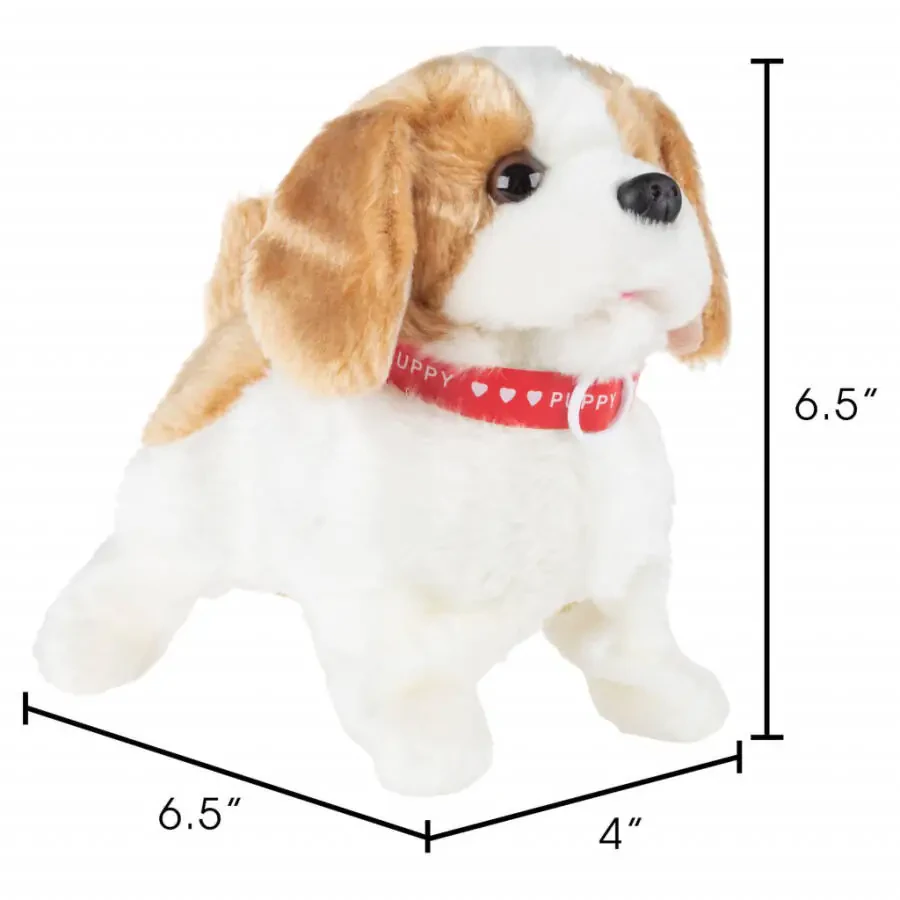 Plush Puppy Toy with Interactive Features - Walks, Barks, and Flips for Kids by Happy Trails - 1