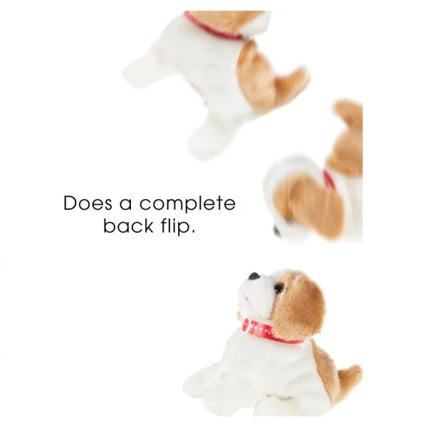 Plush Puppy Toy with Interactive Features - Walks, Barks, and Flips for Kids by Happy Trails - HAPPY TRAILS (1)