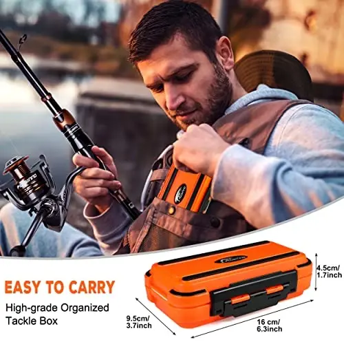 PLUSINNO 253/387pcs Fishing Gear Accessories Kit, Fishing Tackle Box with Tackle Included, Fishing Hooks, Fishing Weights Sinkers, Spinner Blade, Fishing Equipment for Bass Trout Bluegill Crappie - 2