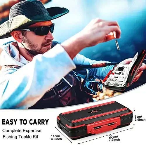 PLUSINNO 253/387pcs Набор рыболовных принадлежностей, коробка для рыболовных снастей с принадлежностями, рыболовные крючки, грузила, блесна, рыболовное оборудование для ловли окуня, форели, солнечника, краппи - 3