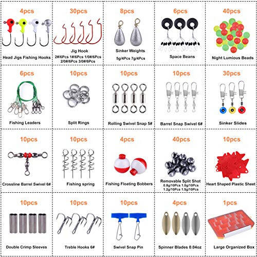 PLUSINNO Baliq Ovi Yemlari Takimlari, Crankbaits, Spinnerbaits, Plastik Qurtlar, Jigs, Yuzaki Yemlar, Takim Qutisi va Boshqa Baliq Ovi Asboblari Yem Seti, 102/302 dona Baliq Ovi Yemi Takimi - 4