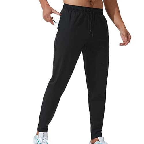 pnroktd Erkek Dar Paça Jogger Pantolon Erkek Antrenman Fitness Pantolonu Hızlı Kuru Erkek Yaz Antrenman Spor Salonu Terlemesi Rahat Slim Fit - 7