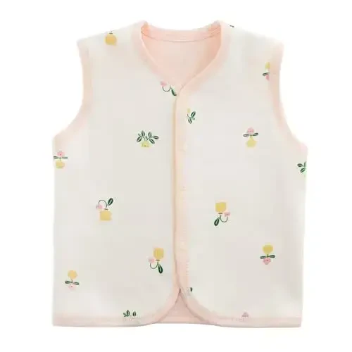 POBIDOBY Baby Vest for Girls & Boys, Purcotton Toddler Reversible Vest for Spring & Autumn - 2