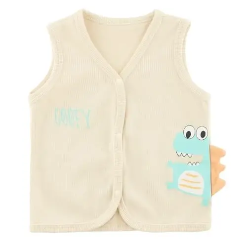 POBIDOBY Baby Vest for Girls & Boys, Purcotton Toddler Reversible Vest for Spring & Autumn 