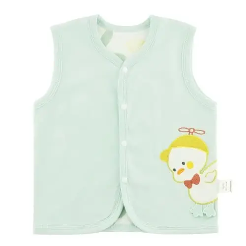 POBIDOBY Baby Vest for Girls & Boys, Purcotton Toddler Reversible Vest for Spring & Autumn - 1