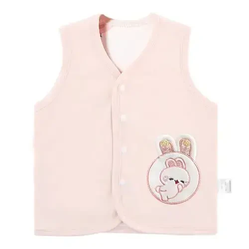 POBIDOBY Baby Vest for Girls & Boys, Purcotton Toddler Reversible Vest for Spring & Autumn 