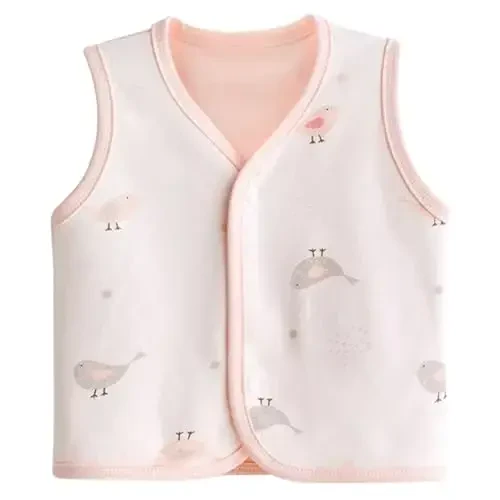 POBIDOBY Baby Vest for Girls & Boys, Purcotton Toddler Reversible Vest for Spring & Autumn - 1