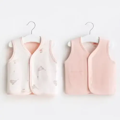 POBIDOBY Baby Vest for Girls & Boys, Purcotton Toddler Reversible Vest for Spring & Autumn - MODAZONE (1)