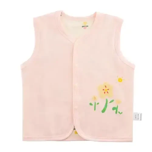 POBIDOBY Baby Vest for Girls & Boys, Purcotton Toddler Reversible Vest for Spring & Autumn 