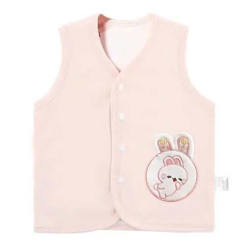 POBIDOBY Baby Vest for Girls & Boys, Purcotton Toddler Reversible Vest for Spring & Autumn - 1