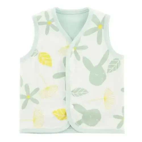 POBIDOBY Baby Vest for Girls & Boys, Purcotton Toddler Reversible Vest for Spring & Autumn - 4