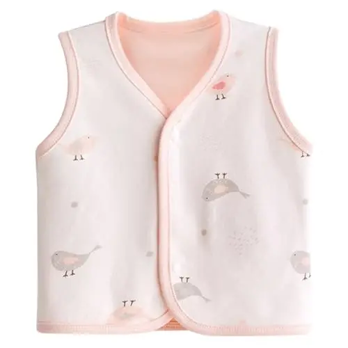 POBIDOBY Baby Vest for Girls & Boys, Purcotton Toddler Reversible Vest for Spring & Autumn - 1