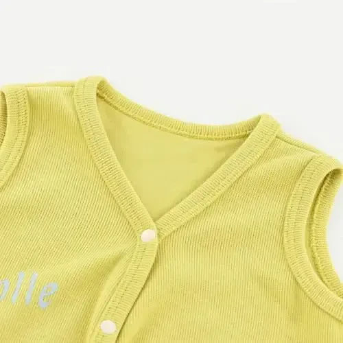 POBIDOBY Baby Vest for Girls & Boys, Purcotton Toddler Reversible Vest for Spring & Autumn - 2
