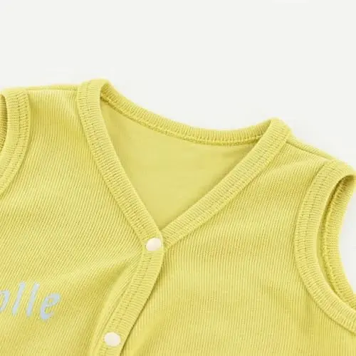 POBIDOBY Baby Vest for Girls & Boys, Purcotton Toddler Reversible Vest for Spring & Autumn - Modazone (1)