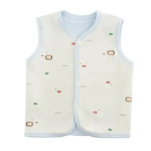POBIDOBY Baby Vest for Girls & Boys, Purcotton Toddler Reversible Vest for Spring & Autumn - 1