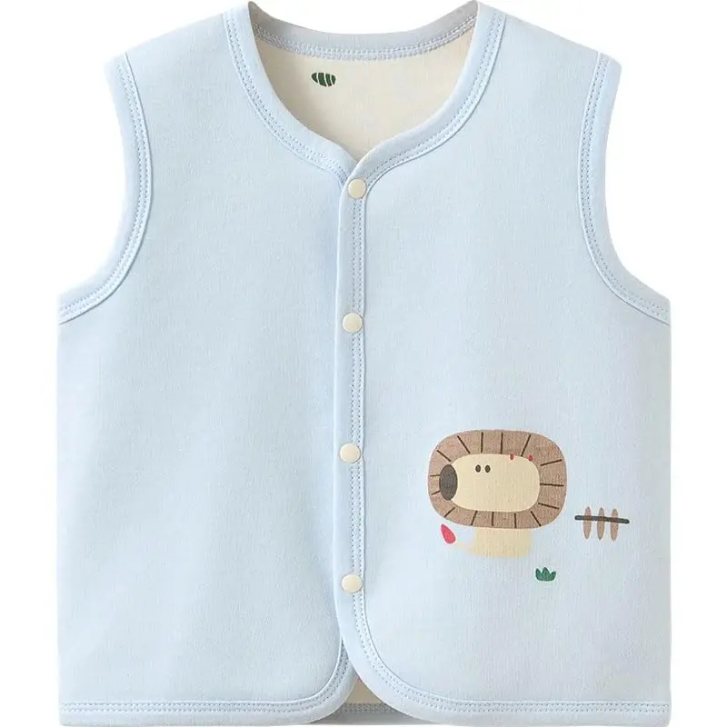 POBIDOBY Baby Vest for Girls & Boys, Purcotton Toddler Reversible Vest for Spring & Autumn - 2