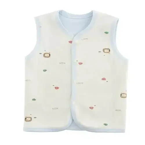 POBIDOBY Baby Vest for Girls & Boys, Purcotton Toddler Reversible Vest for Spring & Autumn 