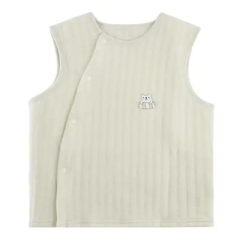 POBIDOBY Baby Vest for Girls & Boys, Purcotton Toddler Reversible Vest for Spring & Autumn - 1