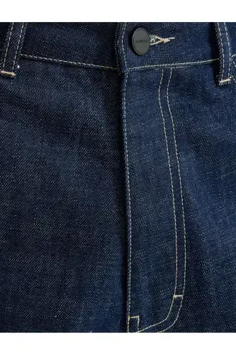 Pocket Detail Cotton Loose Super Baggy Jeans - 7