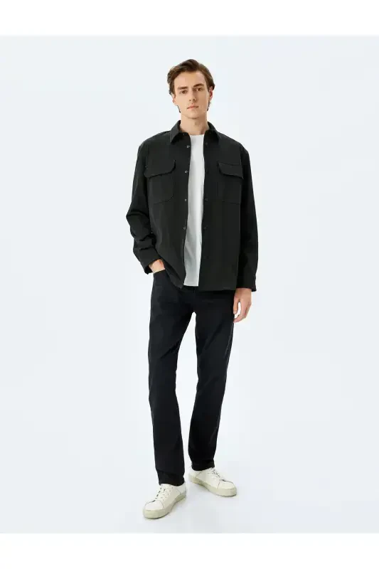 Pocket Detail Cotton Slim Fit Jeans - Brad - 2