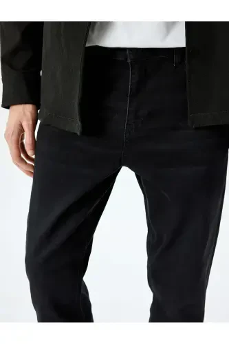 Pocket Detail Cotton Slim Fit Jeans - Brad - 5