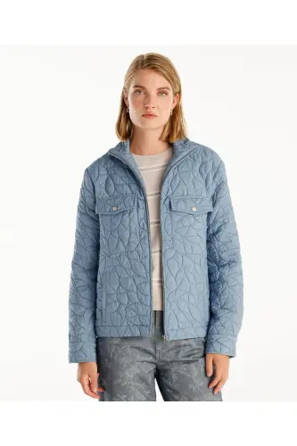 Pocket Detail Jacket-BLUE - 1