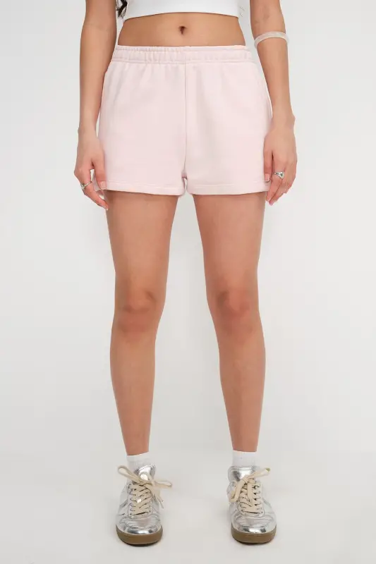 Pocket Waistband Elastic Shorts S1010-N12-Lotus - 2
