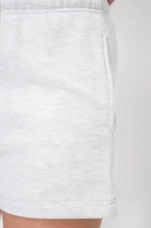 Pocket Waistband Shorts S1010-N12-Snow Melange - 6