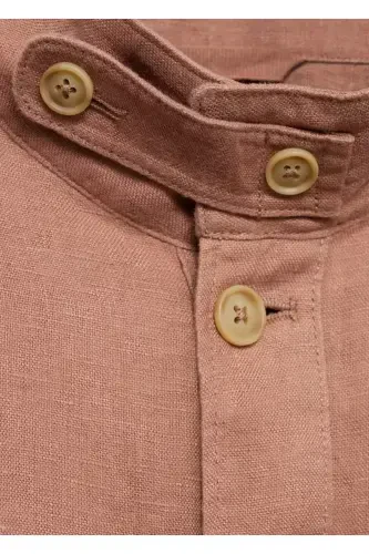 Pocketed 100% Linen Shirt Jacket - 3