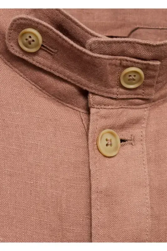 Pocketed 100% Linen Shirt Jacket - 3