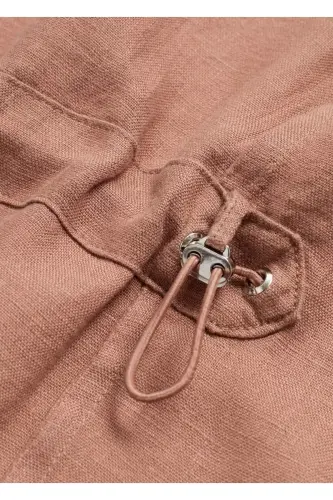 Pocketed 100% Linen Shirt Jacket - 1