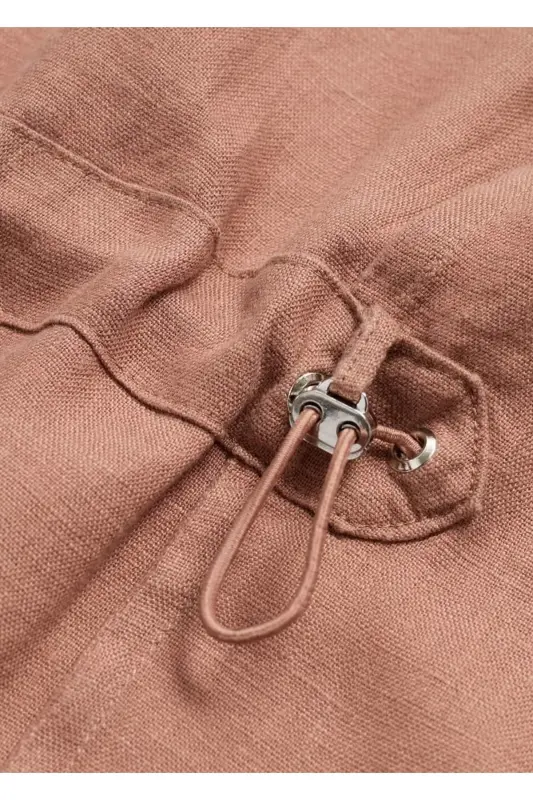 Pocketed 100% Linen Shirt Jacket - 1