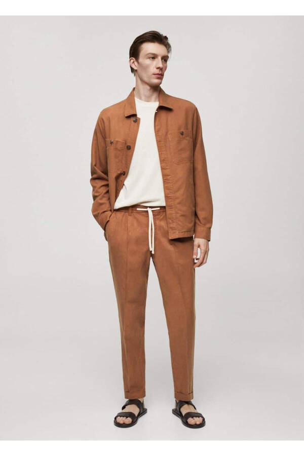 Pocketed Slim Fit Shirt Jacket - 2