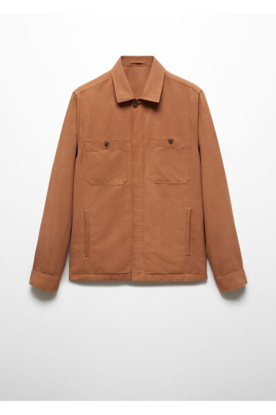 Pocketed Slim Fit Shirt Jacket - 3