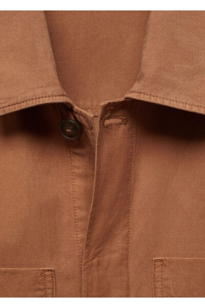 Pocketed Slim Fit Shirt Jacket - 5