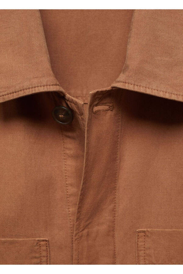 Pocketed Slim Fit Shirt Jacket - 5